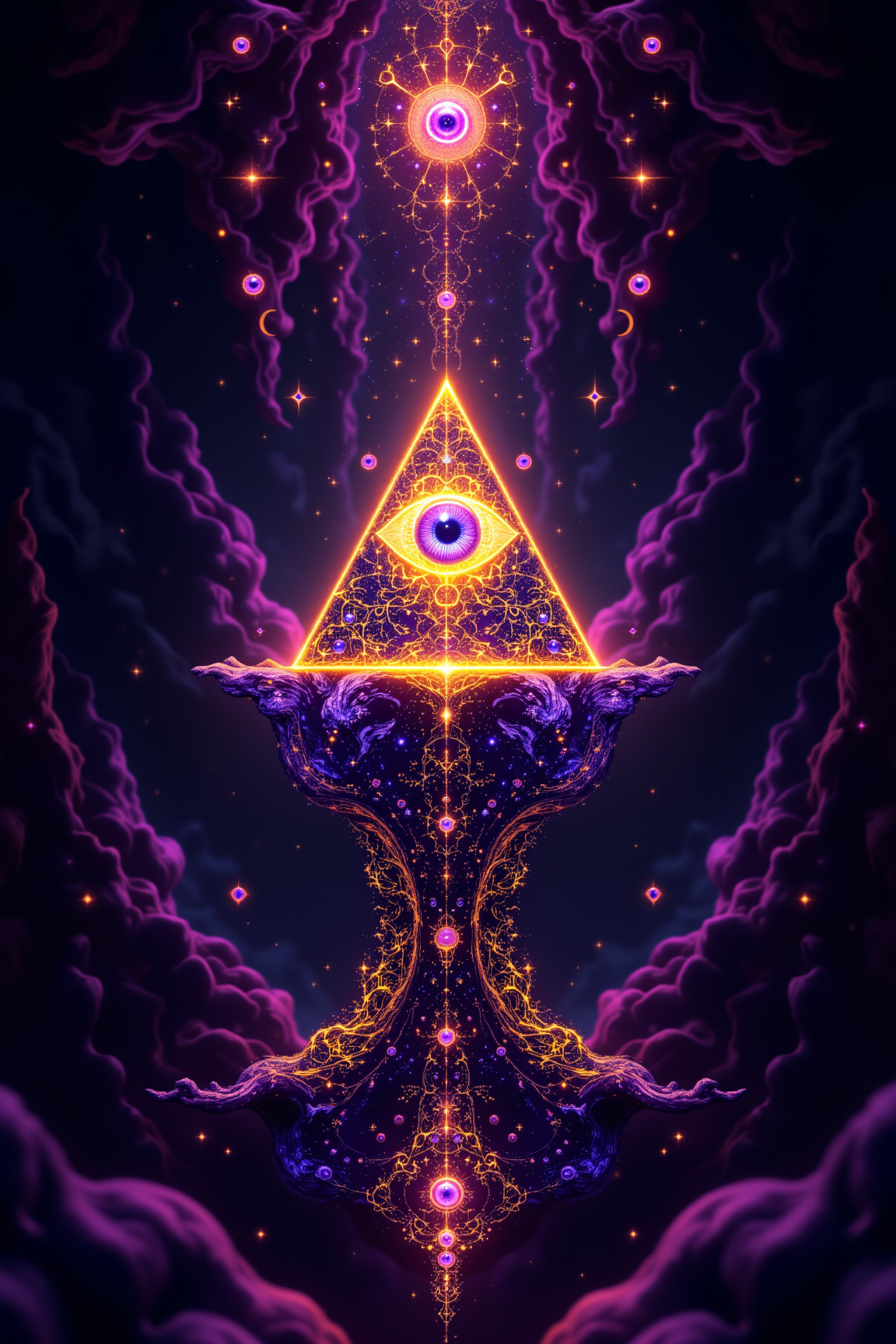 Sacred Eye Pyramid: Transcendent Visionary Art