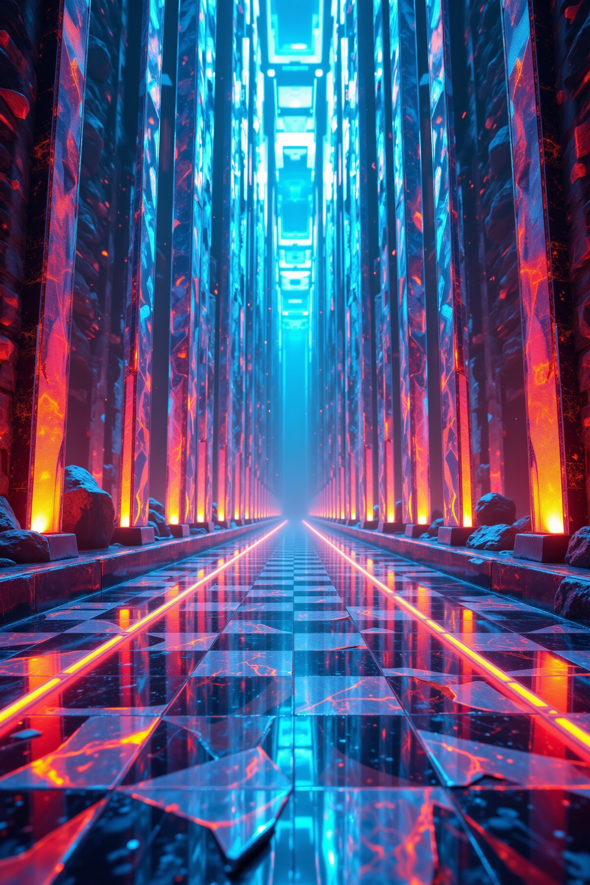 Infinite Nexus: Corridor of Contrasting Light
