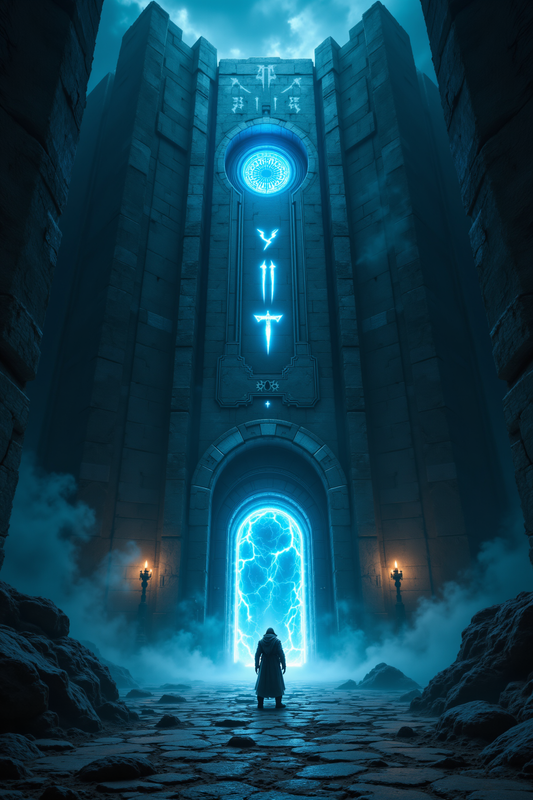 Threshold of Magic: Ancient Rune Portal Art