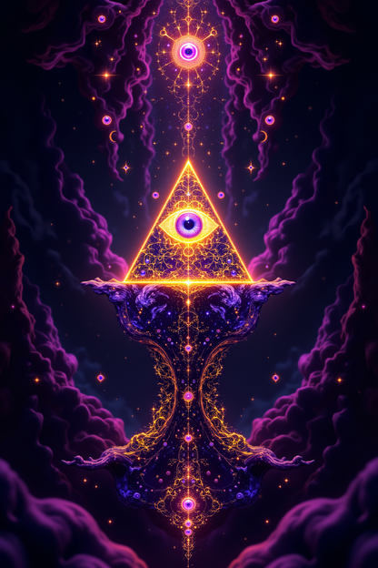 Sacred Eye Pyramid: Transcendent Visionary Art
