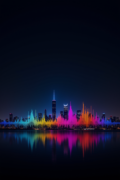City Soundscape: Vibrant Urban Rhythms AI Artwork