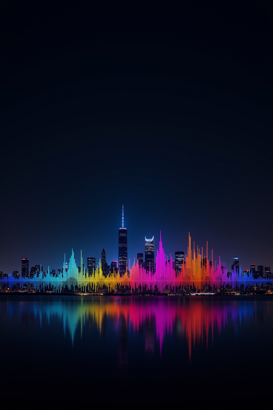 City Soundscape: Vibrant Urban Rhythms AI Artwork