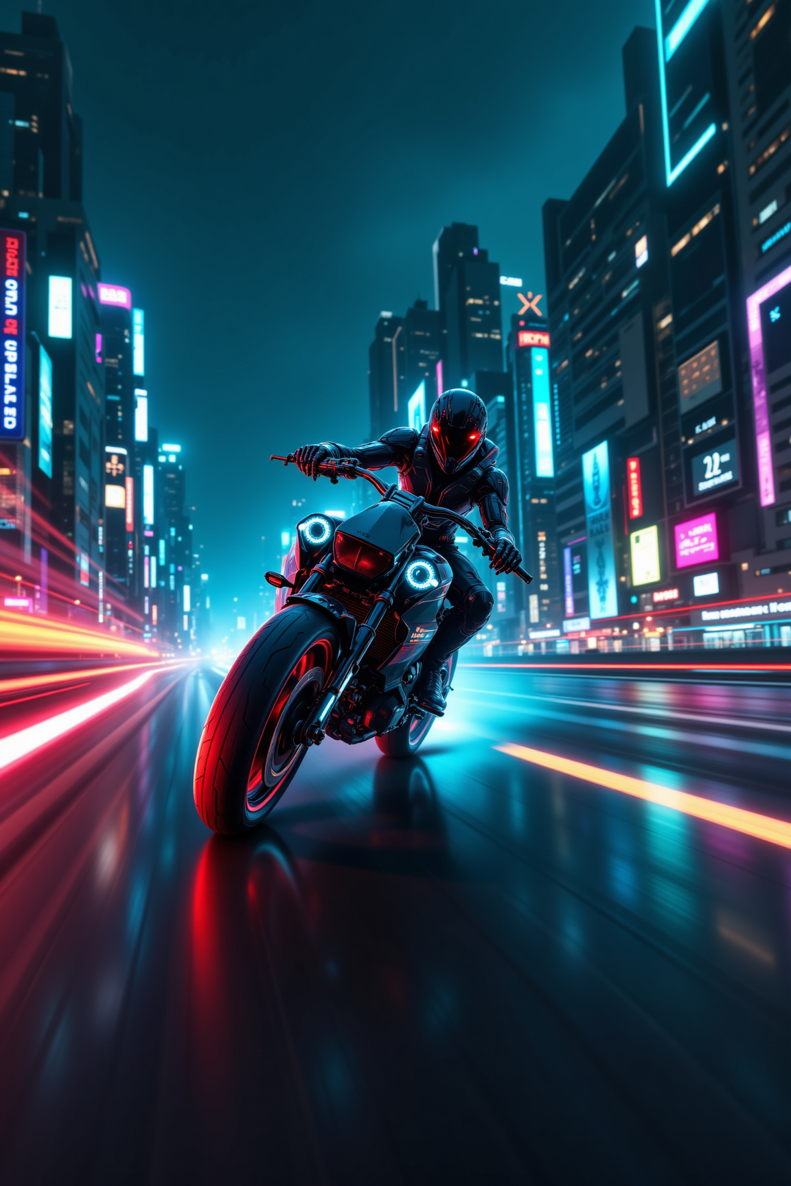 Neon Ghost Rider: Cyberpunk City Velocity