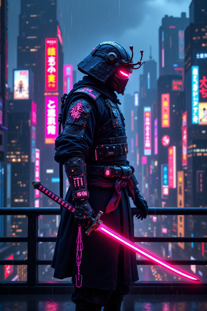 Neon Blade Ronin: Cyberpunk City Kensei