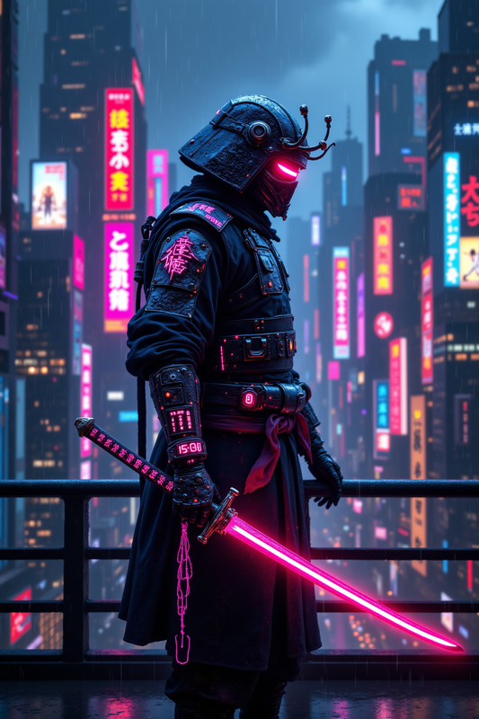 Neon Blade Ronin: Cyberpunk City Kensei